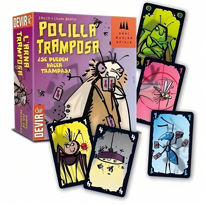 Board Game Catan - 国境を越えて爆発する「POLILLA TRAMPOSA」スペイン語版。これは、ドイツの「ゴキブリ」をテーマにしたボードゲームです。