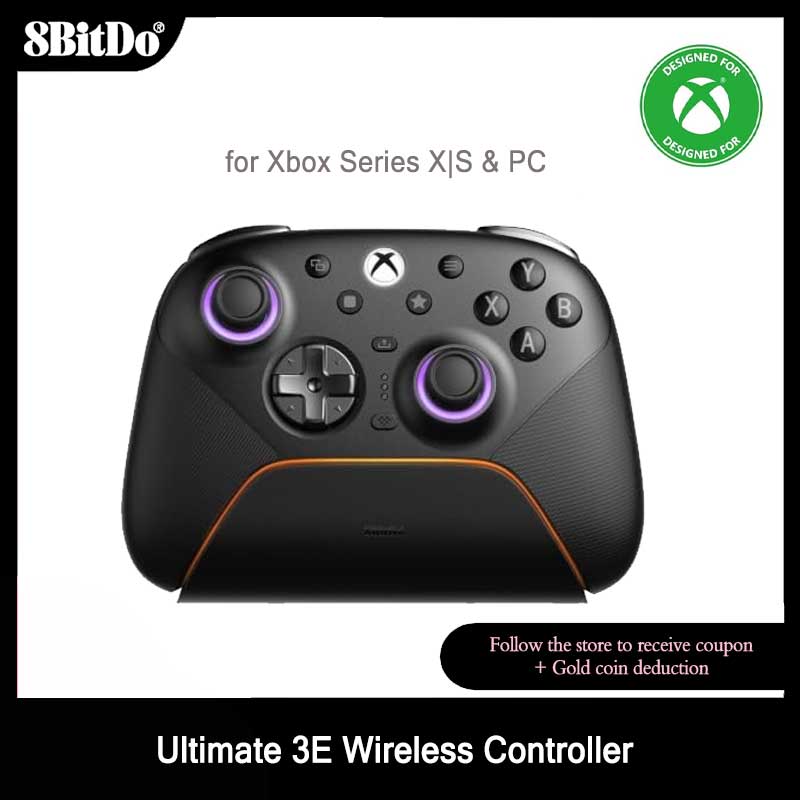Board Game Android - 8Bitdo Ultimate 3E ワイヤレスコントローラー、2.4G ゲームパッド、TMRジョイスティック搭載、Xbox One、Xbox